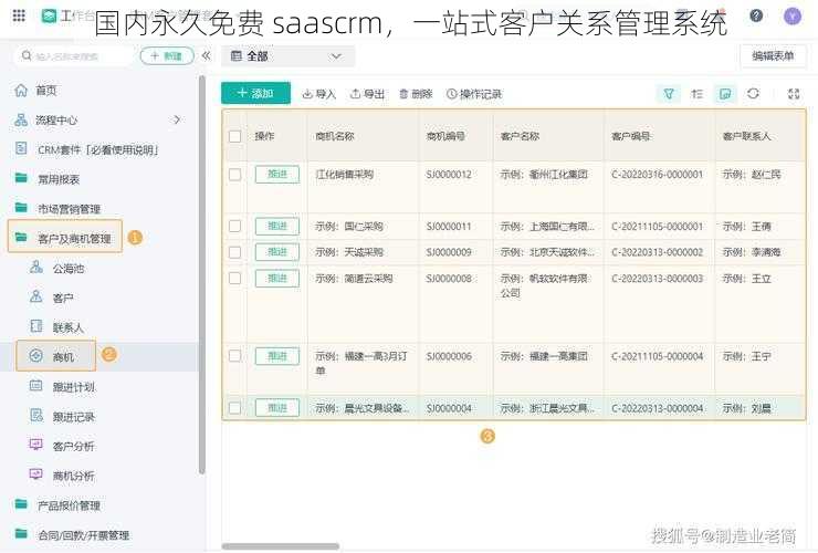 国内永久免费 saascrm,一站式客户关系管理系统